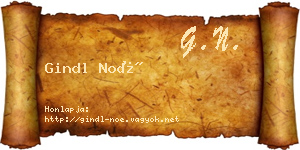 Gindl Noé névjegykártya